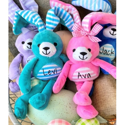 Personalized Easter Bunny, Easter Bunny, Easter Basket Stuffers, Plush Easter Bunny, Custom Easter Bunny, Easter Basket Gift, Stuffed Bunny