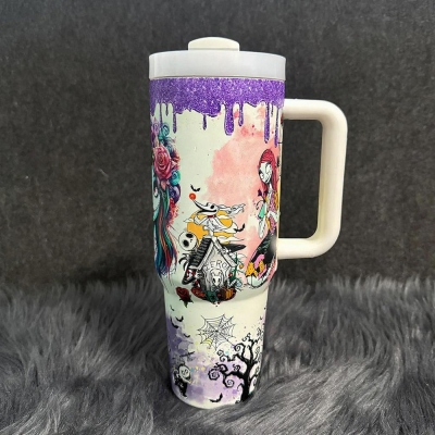 Glow-in-the-Dark Skull Ghost Cup – Spooky Halloween Trumbler