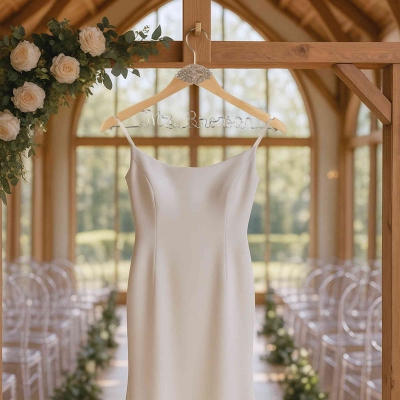 Vintage Rustic Wedding Dress Hangers, Personalized Bridal Hanger, Bling Bride Hanger, Bling Wedding Hanger, Bridal Gift, Bridal Shower