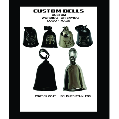 🎁 Custom Engraved Gremlin Bell: Motorcycle Biker Good Luck Charm