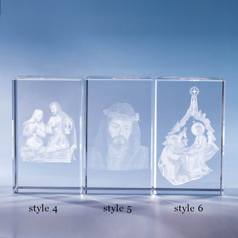 3D Photo Nativity Scene Crystal Prints