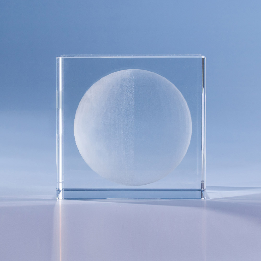 3D Moon Phases Crystal