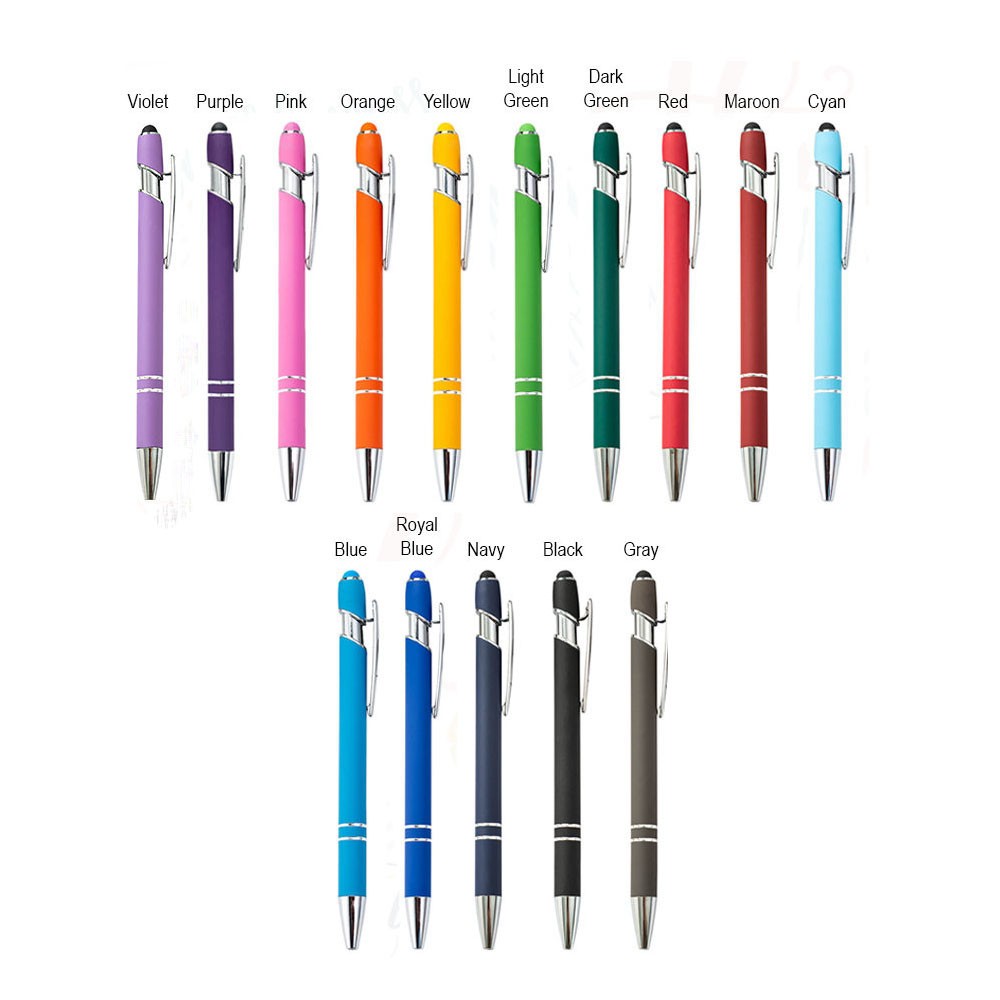 Personalized Laser Engraved Soft Touch Pens, Graduation 2023 Pens, Graduation Gift Bulk Custom Pens, Customized Ballpoint Pens, Set of 5
