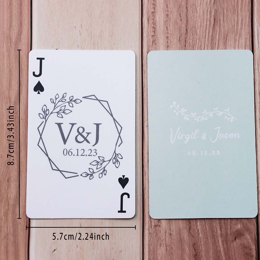 Wedding Guest Book Alternative, Custom Playing Cards, Couples Gift, Personalized Poker Cards, Unique Wedding Keepsake, Gift for Him
