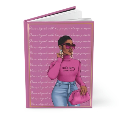 Black Women self care hardcover notebook matte, black girl journal stationery, gifts for her, black women planner, prayer journal