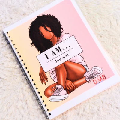 Black Women self care hardcover notebook matte, black girl journal stationery, gifts for her, black women planner, prayer journal