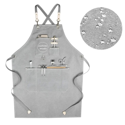 Water Resistant Barber Hairstylist Hair Stylist Hairdresser Canvas Aprons,Best Gifts Work Shop Apron For Women With Pockets
