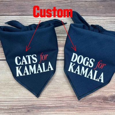 Dogs For Kamala Tie-On Dog Bandana | kamala dog bandana | dog mom for kamala | kamala dog clothes | kamala dog shirt | kamala for president