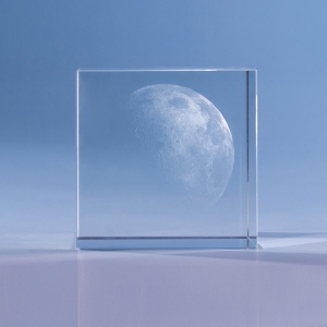 3D Moon Phases Crystal