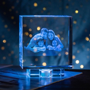 3D Photo Square Engraving Crystal