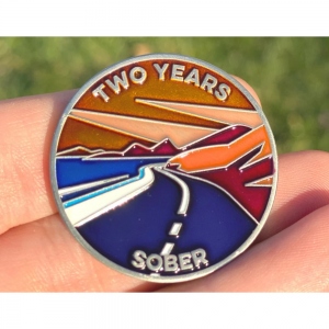 One Year Sober achievement coin