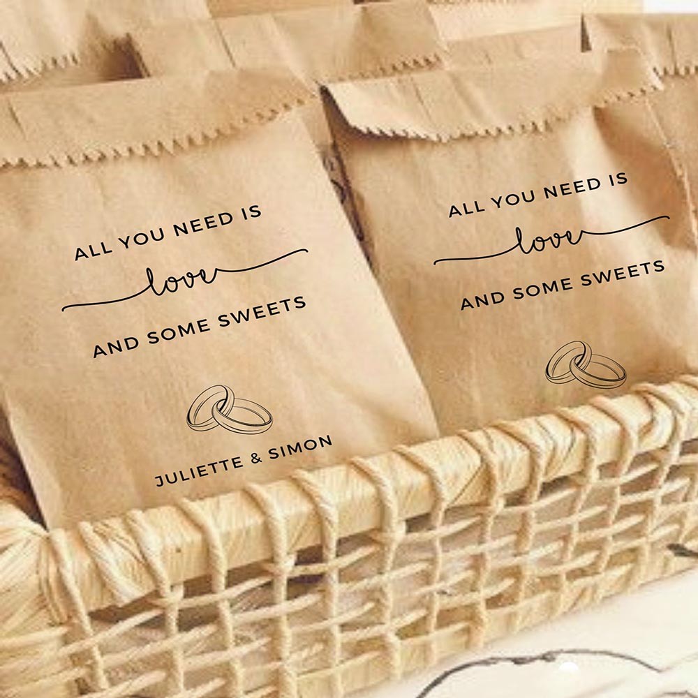 Personalized Treat Bags For Wedding Favors 20pcs, Engagement Party 