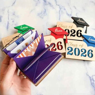 2026 Gift Card Holder For Graduate, Custom College Gift Card Book, Graduation Gift Card Book, Gift For High School, College Graduation