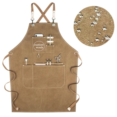 Water Resistant Barber Hairstylist Hair Stylist Hairdresser Canvas Aprons,Best Gifts Work Shop Apron For Women With Pockets