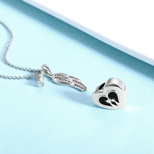 Engraved Cat cinerary necklace