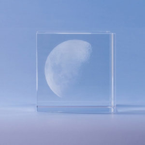 3D Moon Phases Crystal