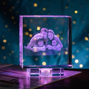 3D Photo Square Engraving Crystal