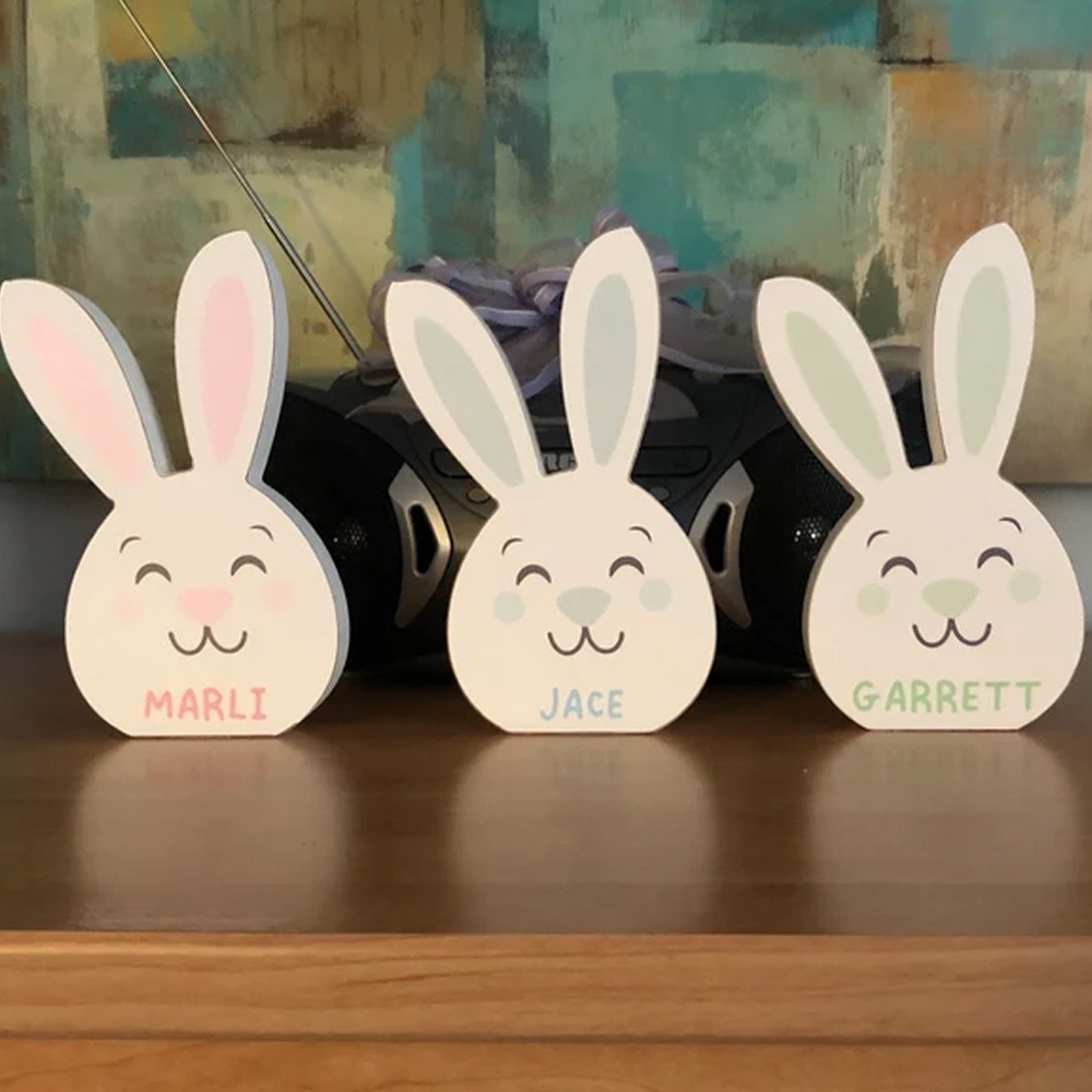 Easter Character Personalized Shelf Decoration, Personalized Easter Gift, Easter Home Decor, Shelf Block, Easter Decor