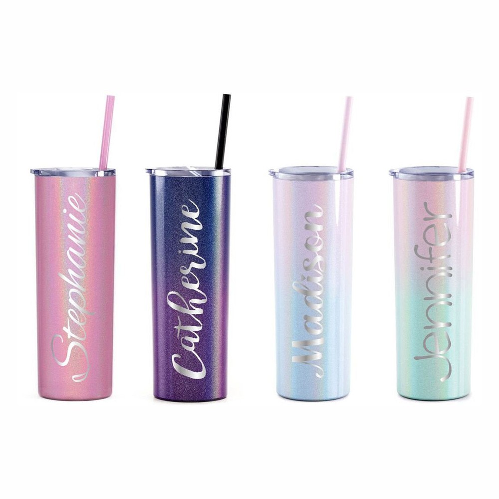 Personalized Tumbler with Straw, Insulated Tumbler, Custom Tumbler, Skinny Tumbler, Bridesmaid Proposal, Bridesmaid Gifts, Birthday Gift