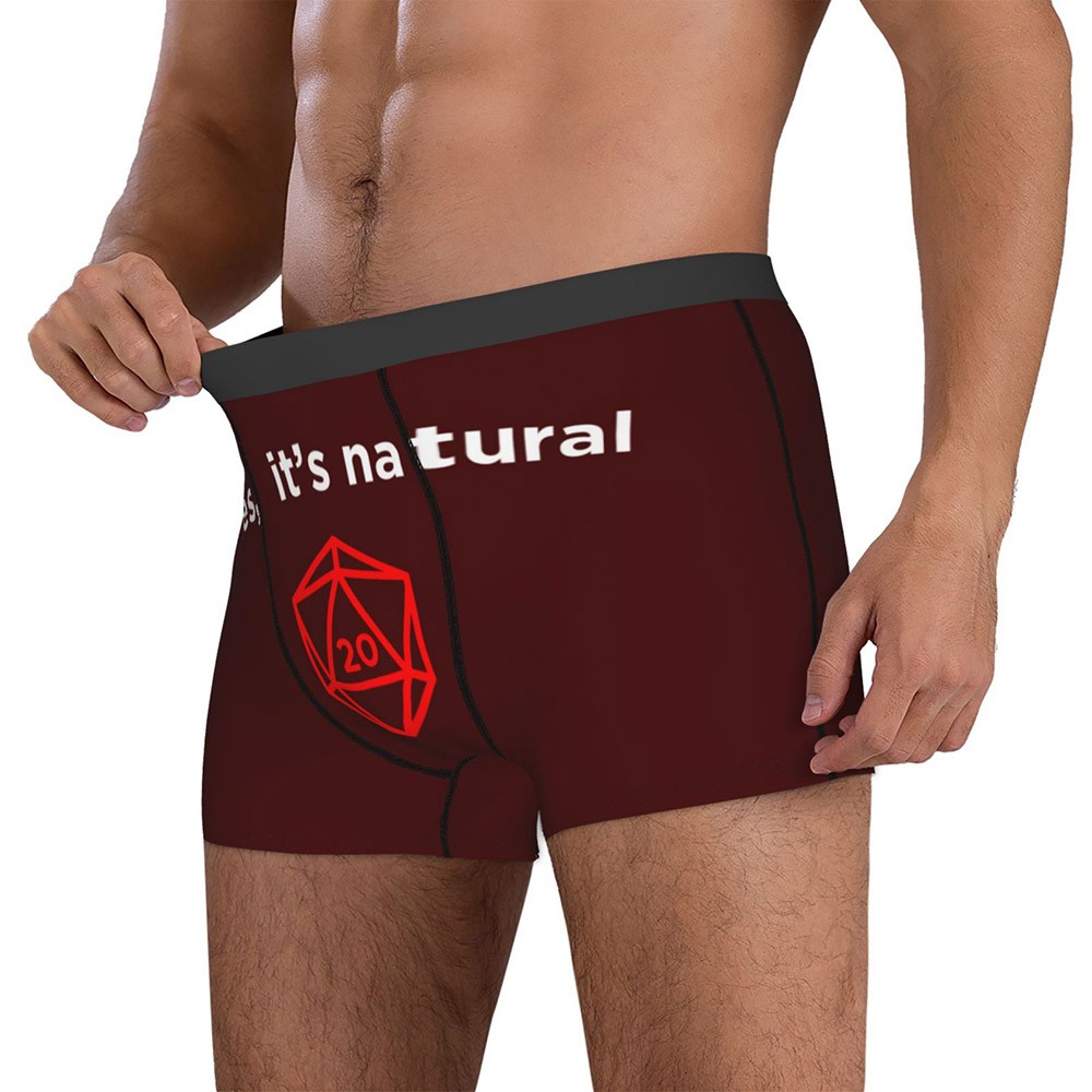 D20 All Natural - Grey on Red Boxer Briefs  Boxer briefs, Men's boxer  briefs, Mens boxer