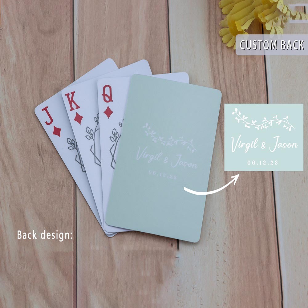 Wedding Guest Book Alternative, Custom Playing Cards, Couples Gift, Personalized Poker Cards, Unique Wedding Keepsake, Gift for Him