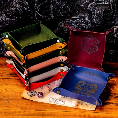 Custom Leather DND Dice Tray, DND Accessories Dice Rolling Tray Custom, Leather Dice Tray, Dice Mat, Large Dice Tray, Rolling Dice Tray, DND Gifts