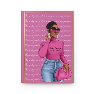 Black Women self care hardcover notebook matte, black girl journal stationery, gifts for her, black women planner, prayer journal
