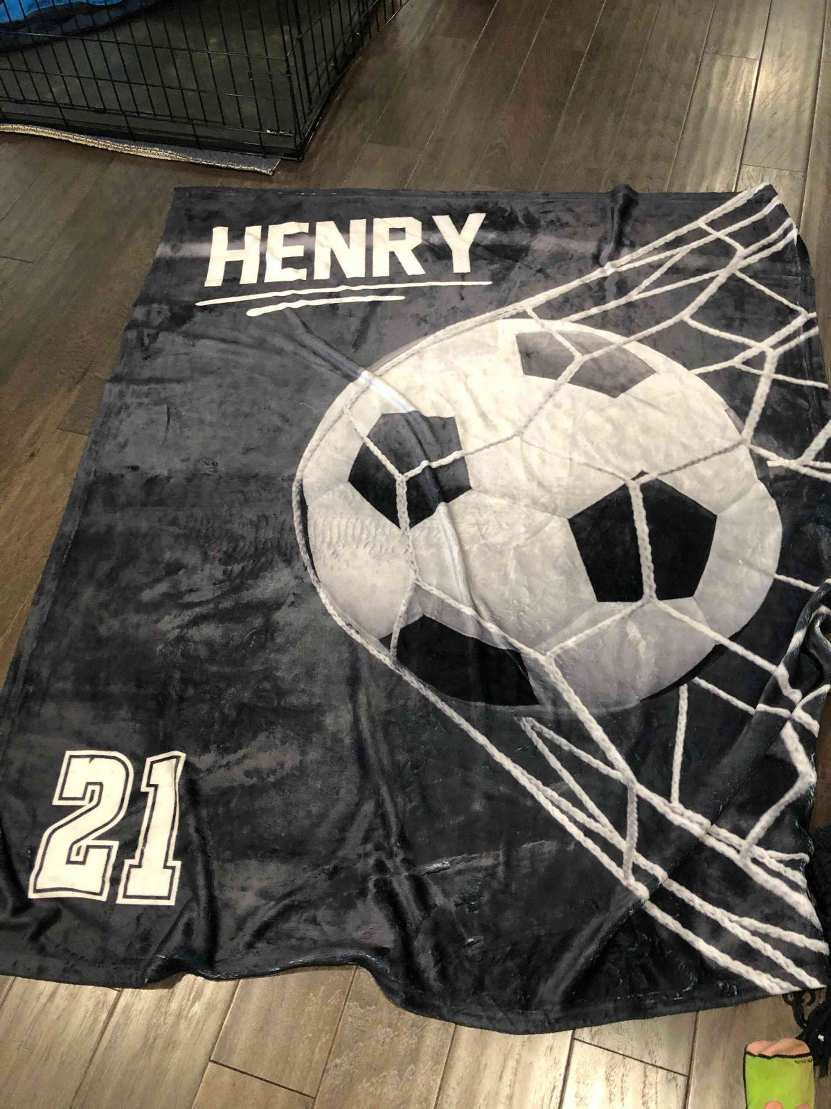 Soccer Blanket Ball through Goal -Personalized  Gift for Soccer Players Fan Gear Soccer Mom Team Gift Senior