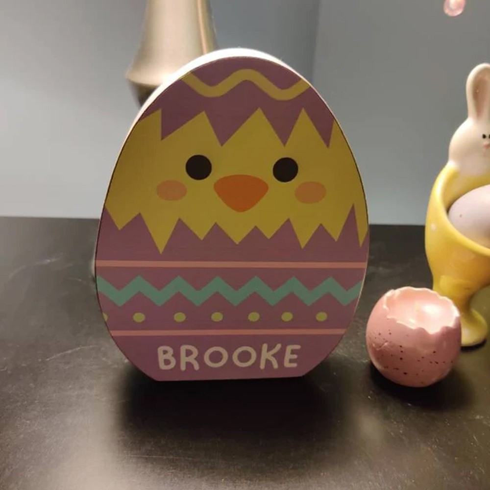 Easter Character Personalized Shelf Decoration, Personalized Easter Gift, Easter Home Decor, Shelf Block, Easter Decor