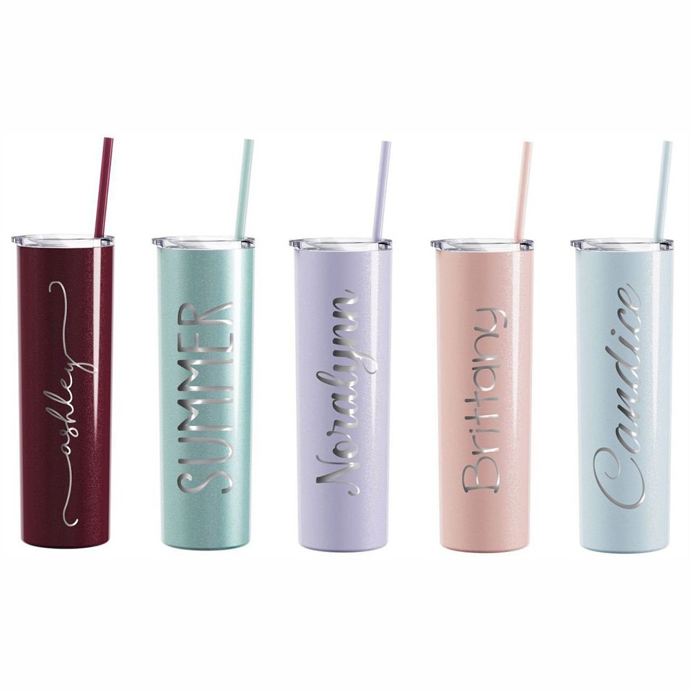 Personalized Tumbler with Straw, Insulated Tumbler, Custom Tumbler, Skinny Tumbler, Bridesmaid Proposal, Bridesmaid Gifts, Birthday Gift