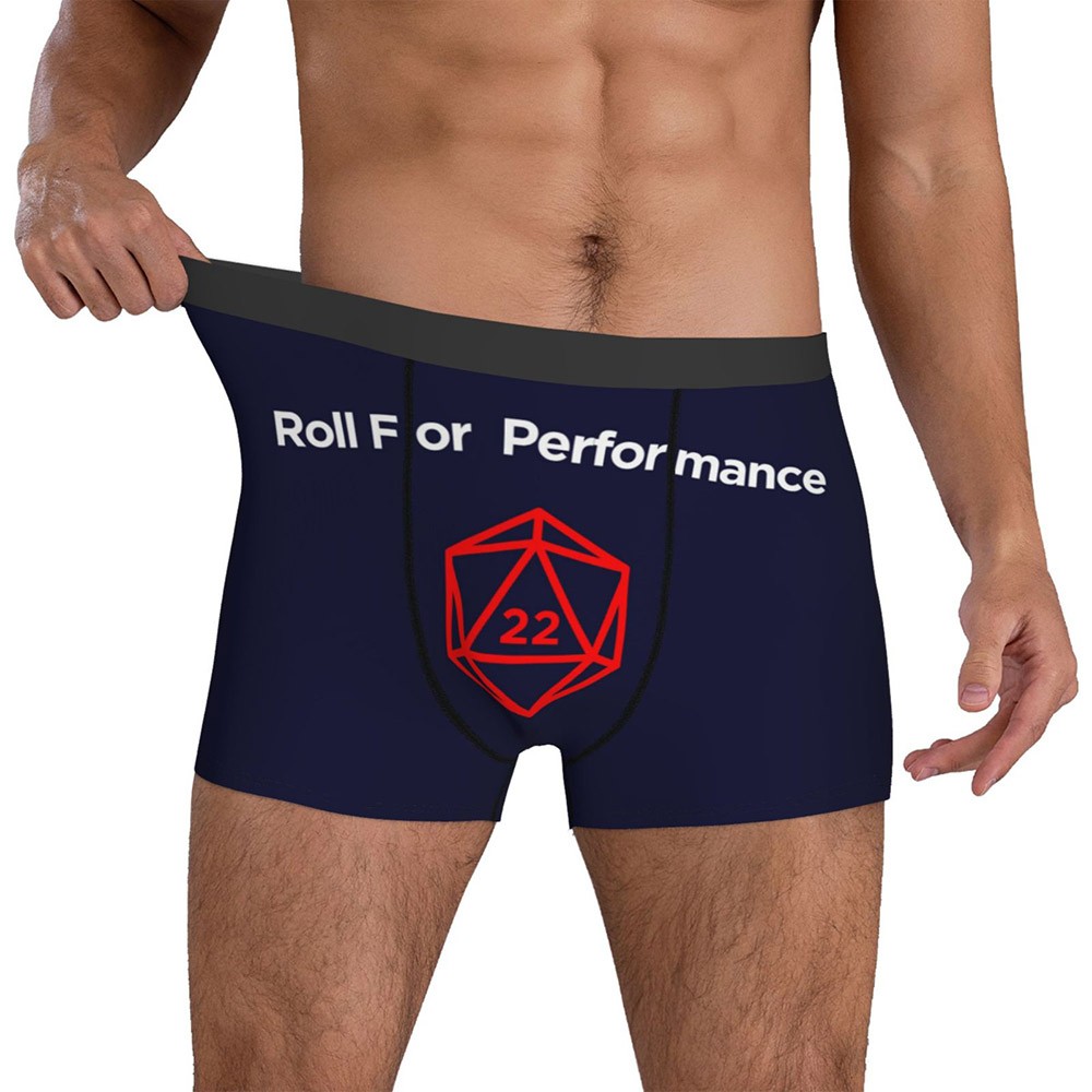 Yes Its Natural Mens Dungeons & Dragons Dice Element Boxer Briefs DND RPG  Game Player Underwear Gift for Him