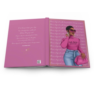 Black Women self care hardcover notebook matte, black girl journal stationery, gifts for her, black women planner, prayer journal