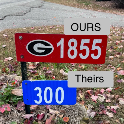 Georgia Address Marker Vertical Reflective Housewarming Gift  Real Estate Closing Gift Georgia House Number Sign  Unique Gift Bulldog Fan