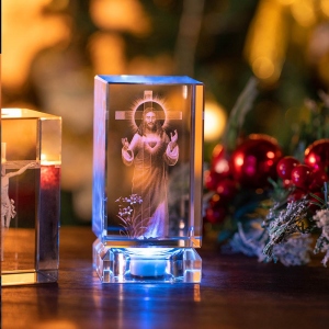3D Photo Nativity Scene Crystal Prints