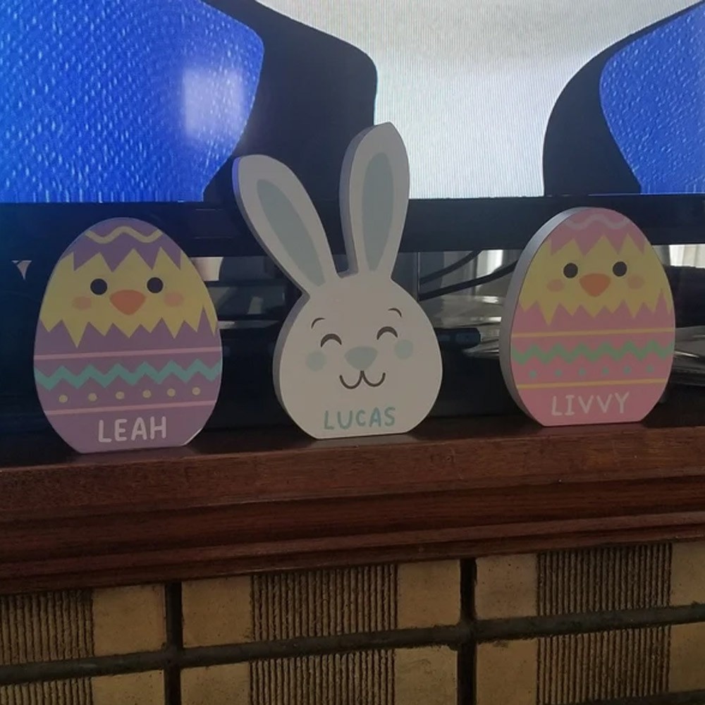 Easter Character Personalized Shelf Decoration, Personalized Easter Gift, Easter Home Decor, Shelf Block, Easter Decor