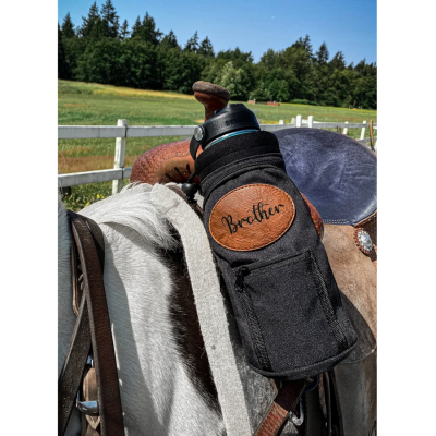 Multi Pocket Horse Saddle Water Bottle Holder Personalized, Up to 50OZ, Horse Gifts