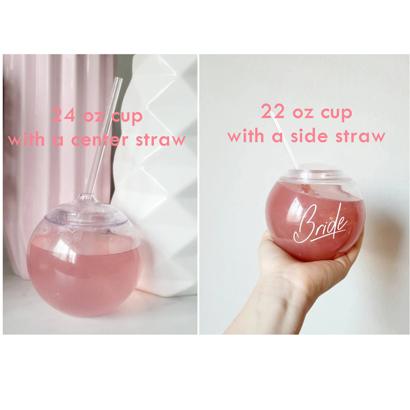 Bride and Babe Globe Cups , Bride Cup , Bridesmaid Babe Cup , Bachelorette Party , Fun Drinks , Bridesmaid Gifts