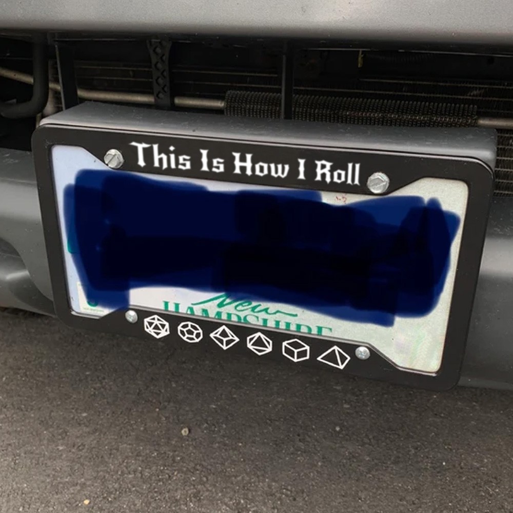 Custom License Plate Frame For DND PlayersDoldols