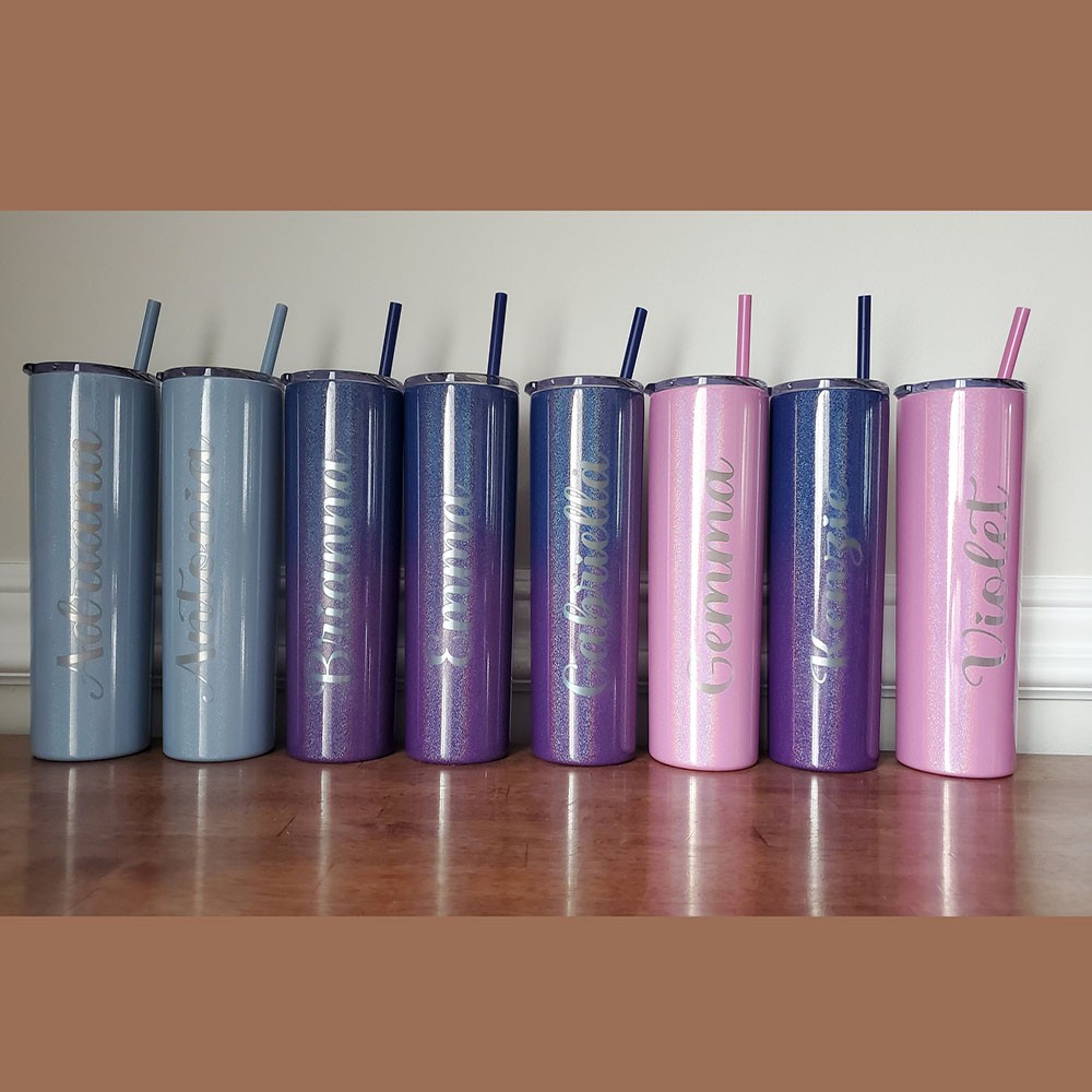 Personalized Tumbler with Straw, Insulated Tumbler, Custom Tumbler, Skinny Tumbler, Bridesmaid Proposal, Bridesmaid Gifts, Birthday Gift