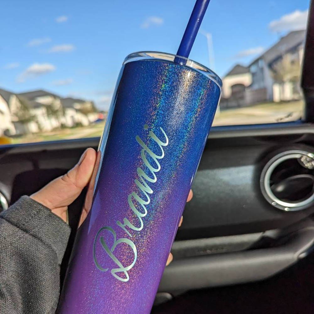 Personalized Tumbler with Straw, Insulated Tumbler, Custom Tumbler, Skinny Tumbler, Bridesmaid Proposal, Bridesmaid Gifts, Birthday Gift