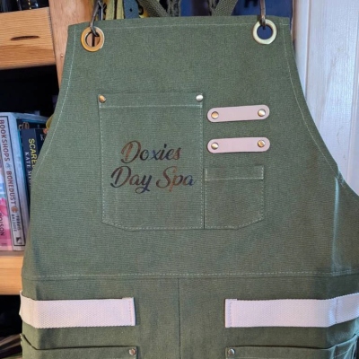 Professional Personalized Womens Canvas Apron Gifts,Florist Nail Tech Water-resistant Waitress Aprons