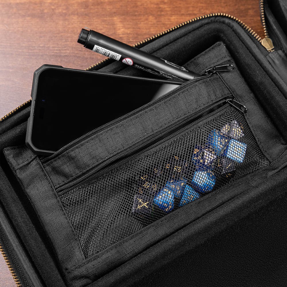 TTRPG Accessories Case for Dice and Miniatures I Custom Name RPG Bag of