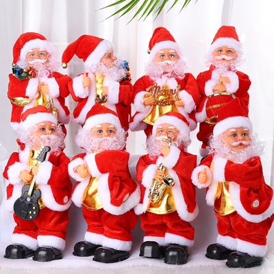 Christmas Electric Toy Fair, Dancing, Singing, Wiggling Plush Christmas Decorations, Electric Santa Claus