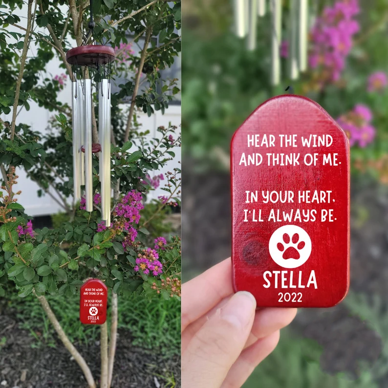 Wind Chimes Pet Memorial Wind Chimes Black Wind Chimes Pet Loss