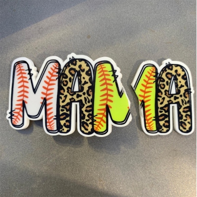 Baseball BOGG Bag Charm, Softball BOGG Bag Charm, Flush Mount Button Charm, Charm That Goes in BOGG Bag Holes, Softball Mama, Baseball Mama
