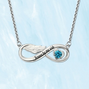 Angel Wing Infinity Necklace Condolence Gift For Her
