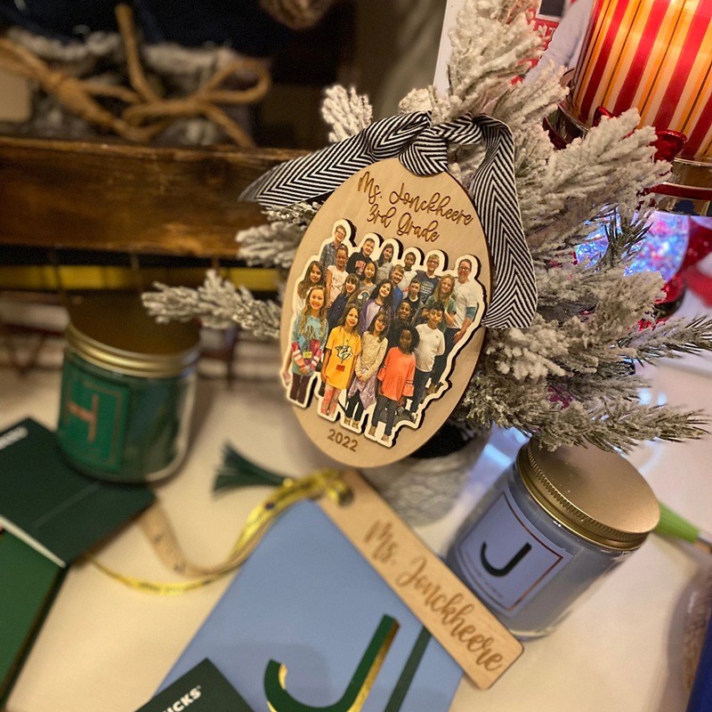 Class Picture Ornament, Gift for Teacher from Classroom, Gift from Classroom, Personalized Teacher Gift, Gift from Students