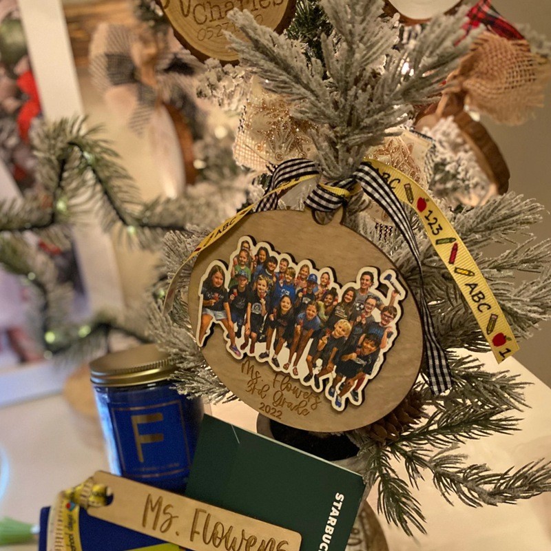 Class Picture Ornament, Gift for Teacher from Classroom, Gift from Classroom, Personalized Teacher Gift, Gift from Students