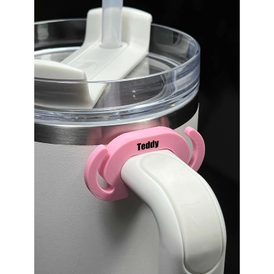 (Set of 2PCS)Personalized Tumbler Handle Clip with Charm Holder