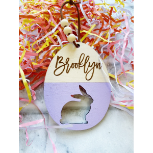 Personalized Easter Basket Tag, Easter Bunny Basket Tag, Kids Easter Tag, Easter Basket Sign, Wood Easter Basket Name Tag, Kids Name Easter